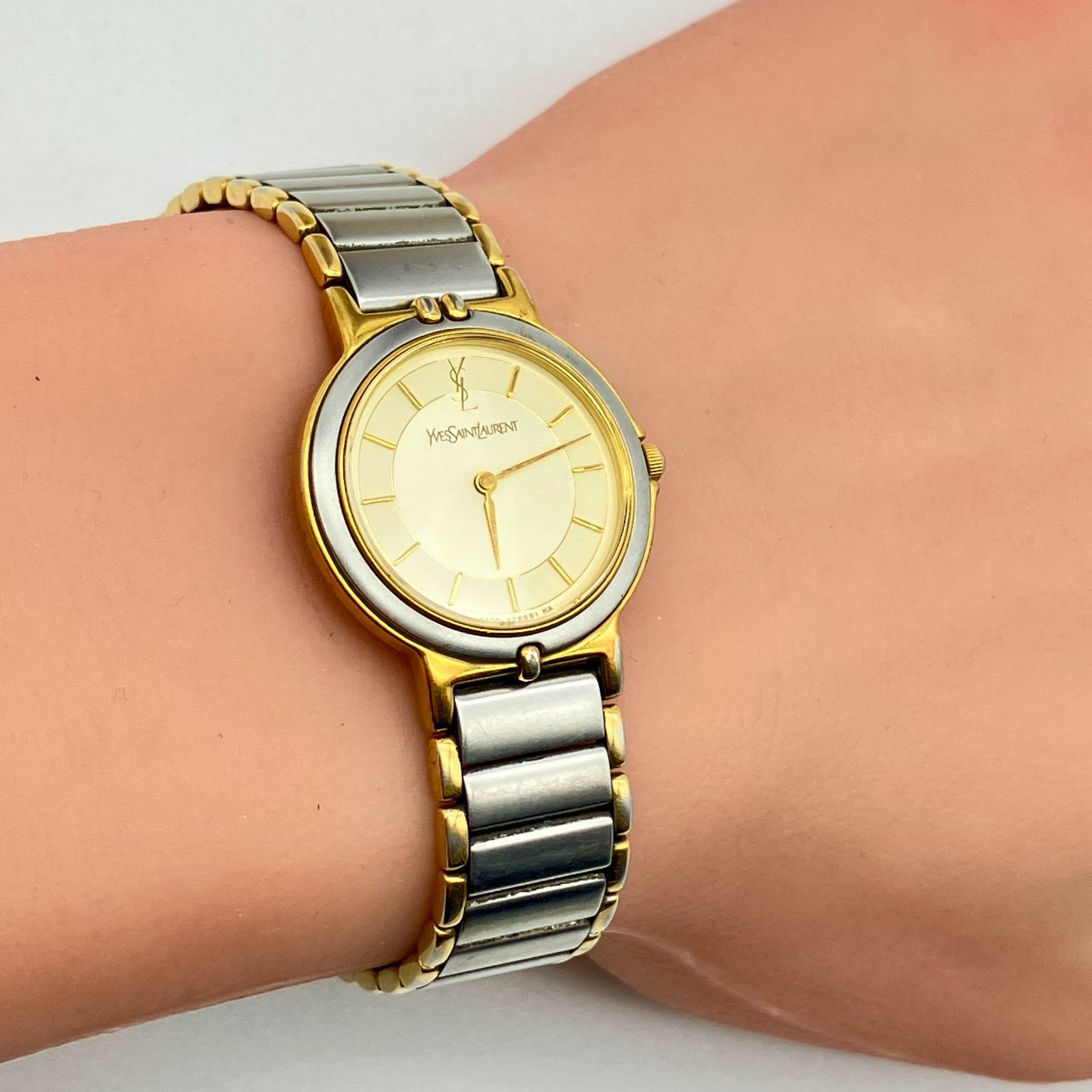 中古】イヴサンローラン YSL 腕時計 レディース コンビ 2200-228481 中古】イヴサンローラン YSL 腕時計 レディース コンビ 2200-228481