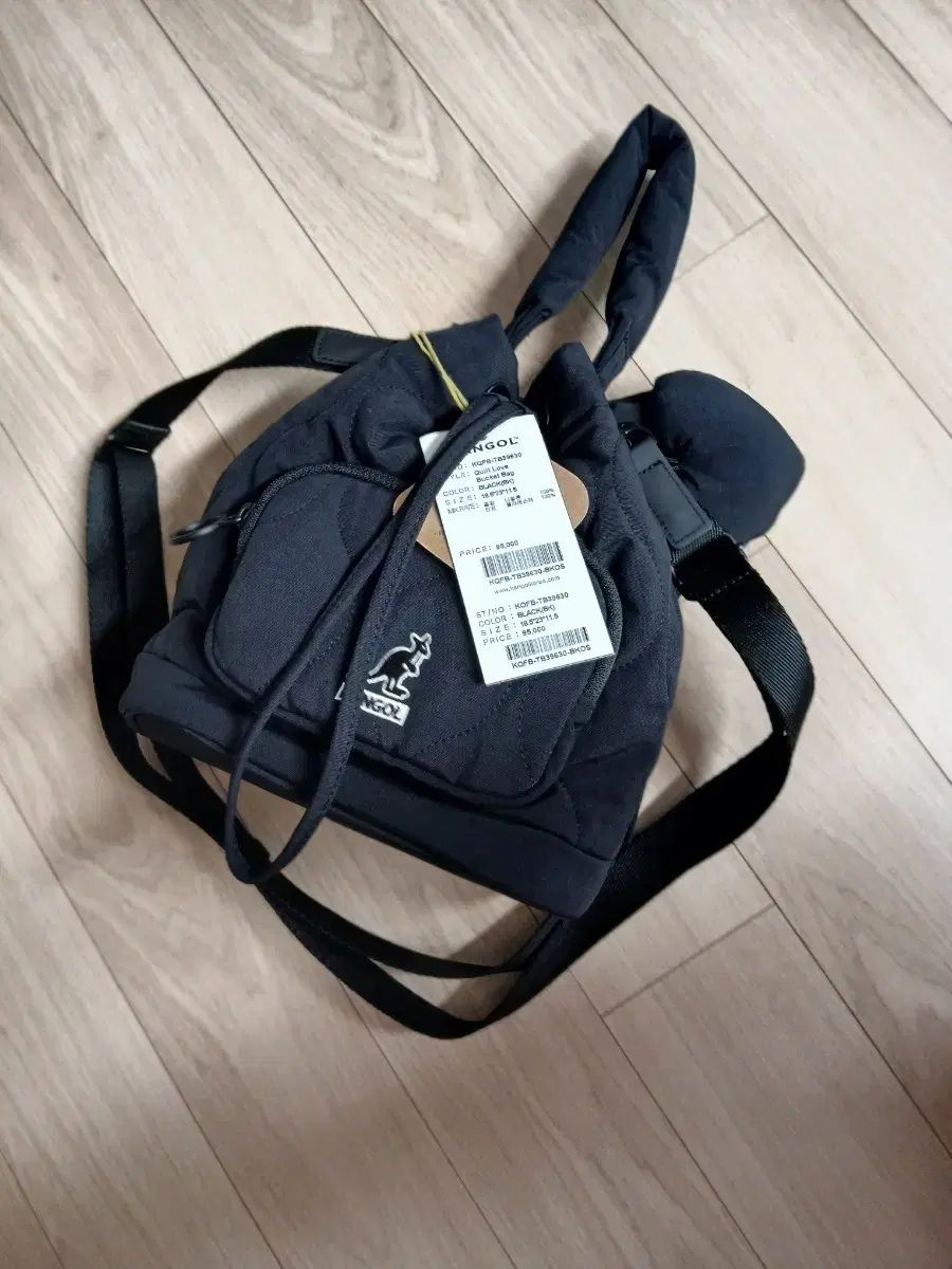 カンゴール キルト バケットバッグ ブラック