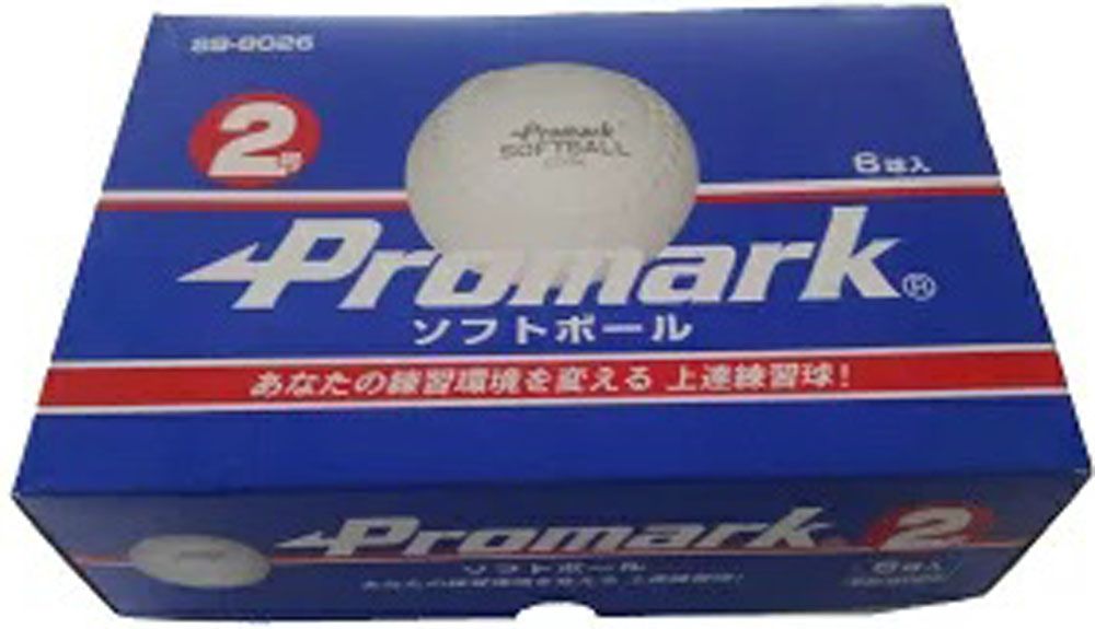 ファルコン FALCON ソフトボール練習球 【2号】 6P SB-8026  SB8026 ホワイト