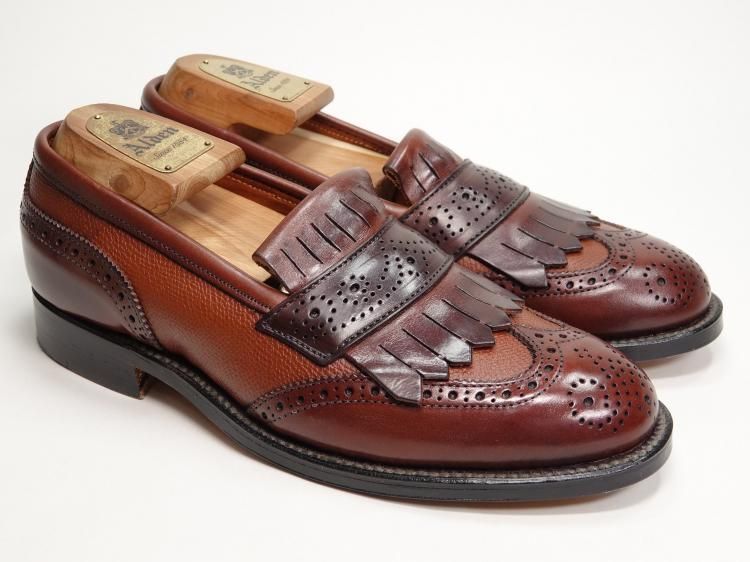 T 11 1202 使用数回 オールデン コンビキルト付きローファー ブラウン クロムエクセル アルパインカーフ 6.5 D ＃N 6202 ビームス別注