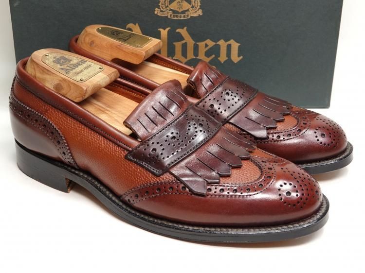 T 11 1202 使用数回 オールデン コンビキルト付きローファー ブラウン クロムエクセル アルパインカーフ 6 5 D ＃N 6202 ビームス別注