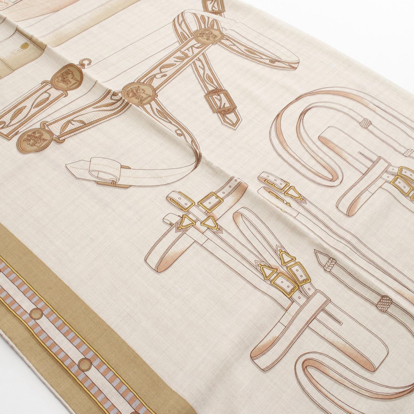 エルメス HERMES スカーフ カレジェアン カレ140 LETTRES EQUESTRES シルク レディース