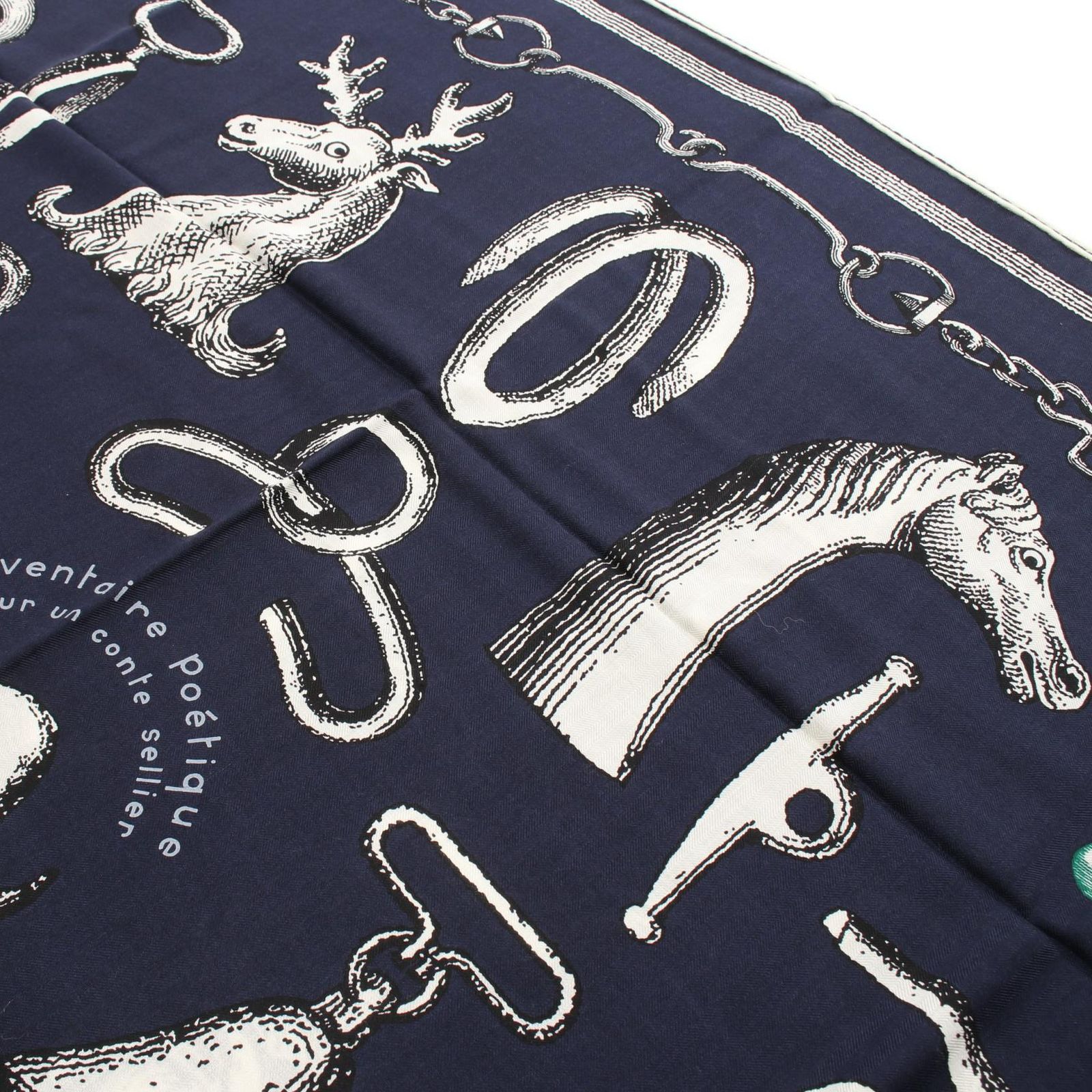 エルメス HERMES スカーフ カレジェアン カレ140 Inventaire Poetique pour un Conte Sellier シルク レディース A