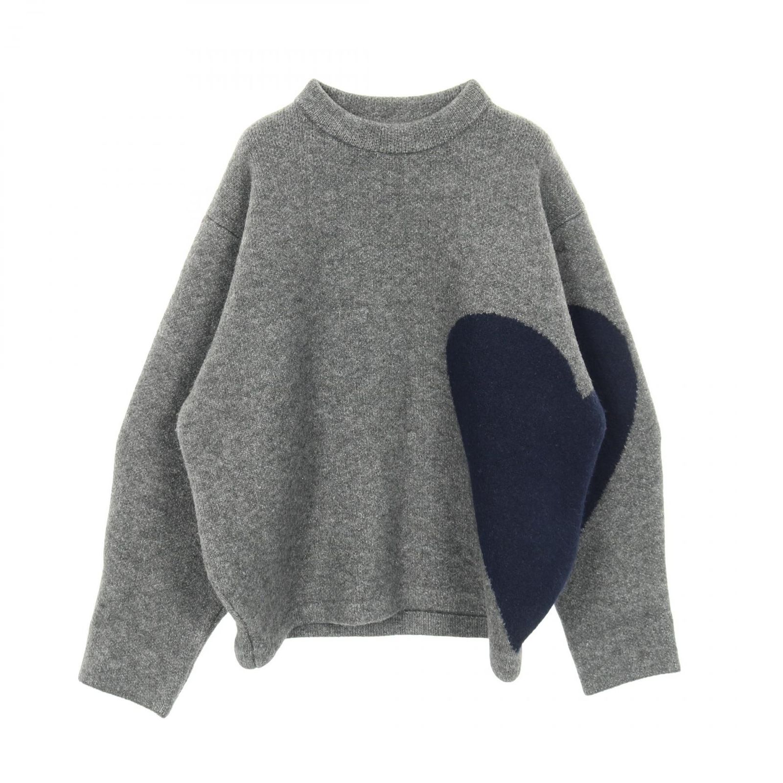 ンニット NKNIT ニット pattern knit ハート プルオーバー グレー