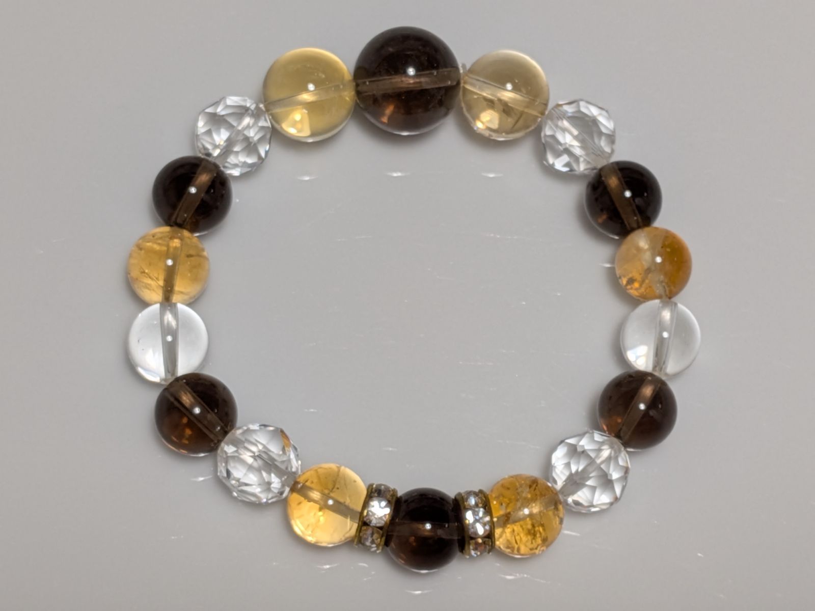 パワーストーン 天然石 ブレスレット シトリン他 16 cm No.329