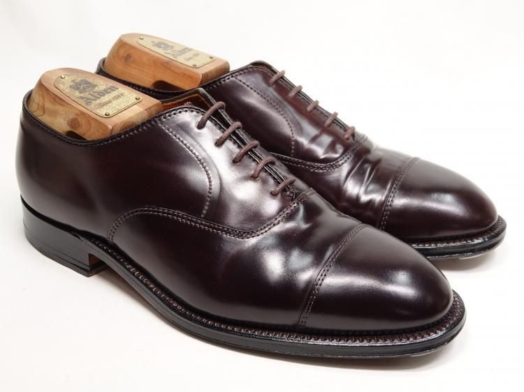 T 31 1202 オールデン ストレートチップ バーガンディー コードバン 6 5 D ＃9070