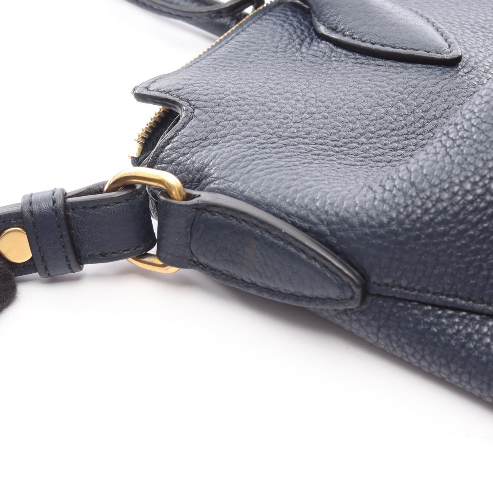 プラダ PRADA ハンドバッグ VIT DAINO 1BA157 ネイビー レザー VIT