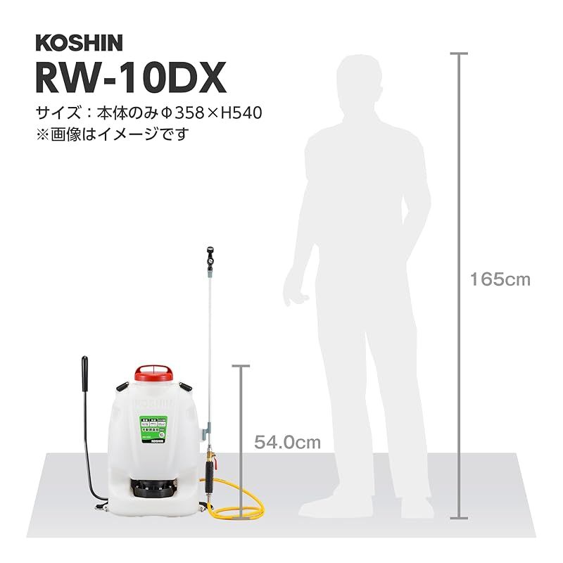 工進(KOSHIN) 背負い式 手動噴霧器 タンク 10L グランドマスター RW