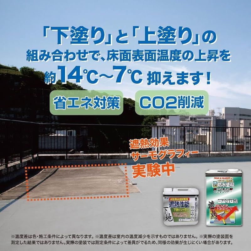 ニッペ ペンキ 塗料 水性ベランダ 屋上床用防水遮熱塗料 14 kg クールライトグレー 水性 つやあり 屋外 1