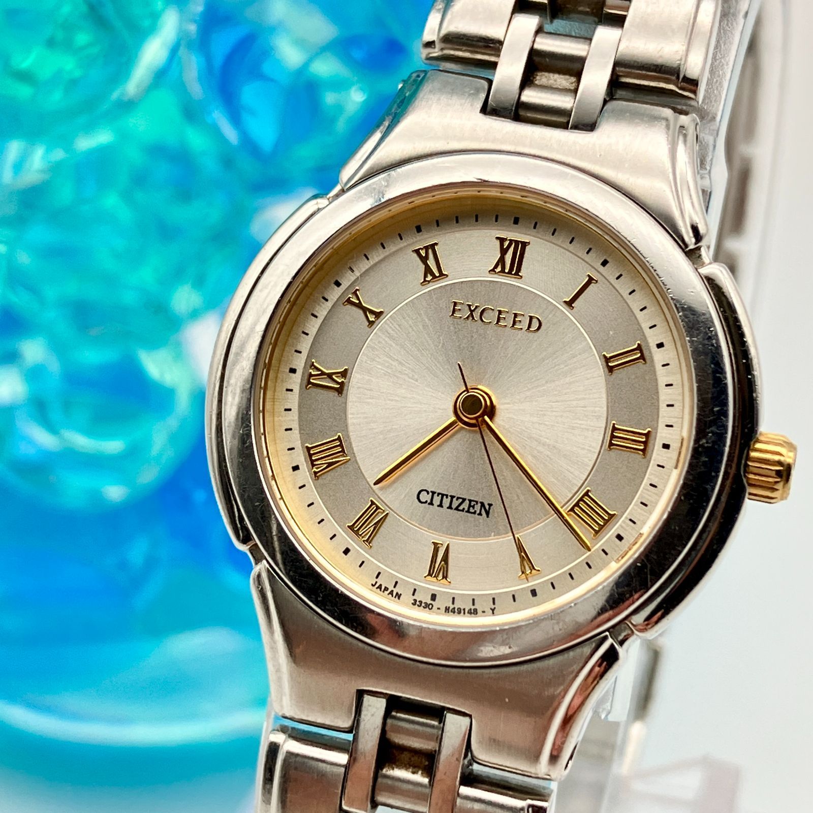 シチズン エクシード CITIZEN EXCEED 3330-C 80135 レディース 腕時計 クォーツ SS シルバー文字盤 ローマンインデックス アナログ