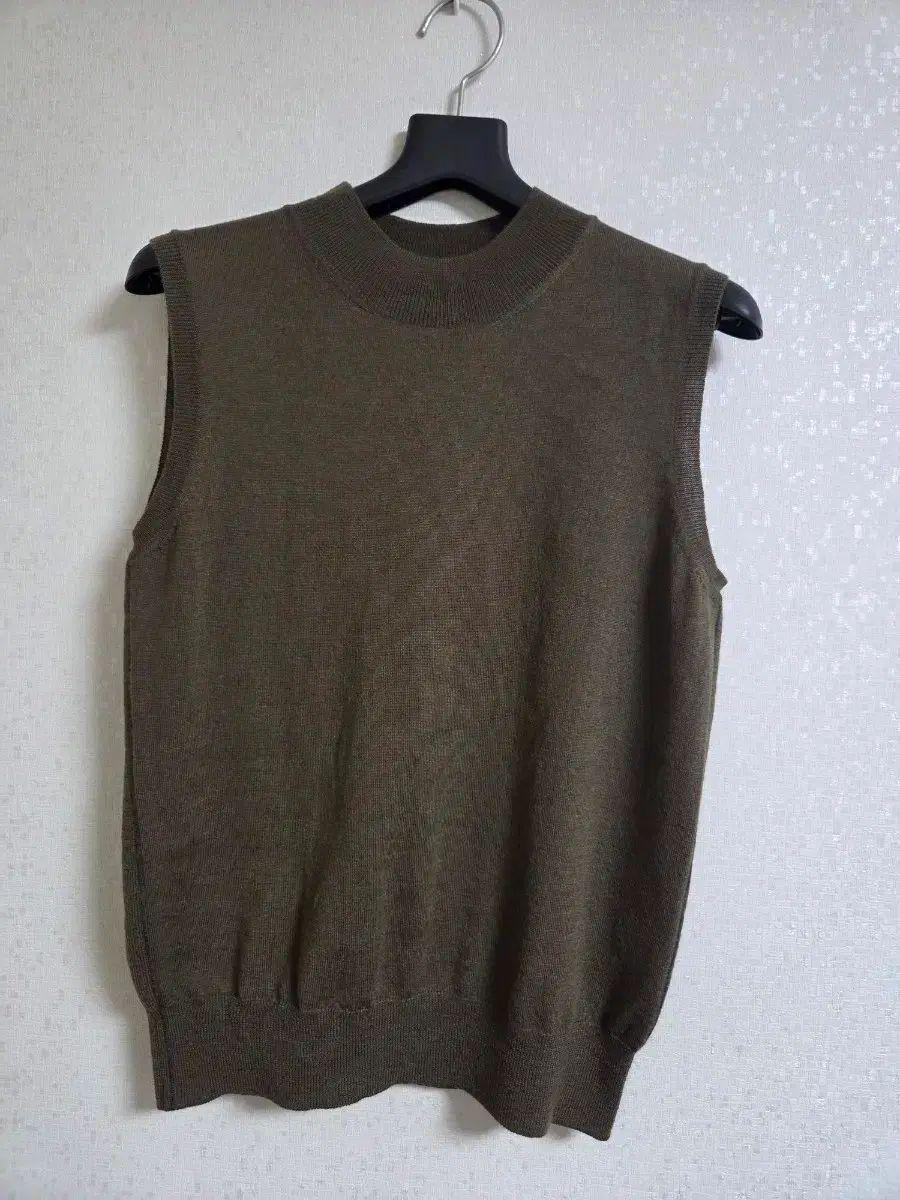 TIME モクネック ウール BEST ベスト カーキ