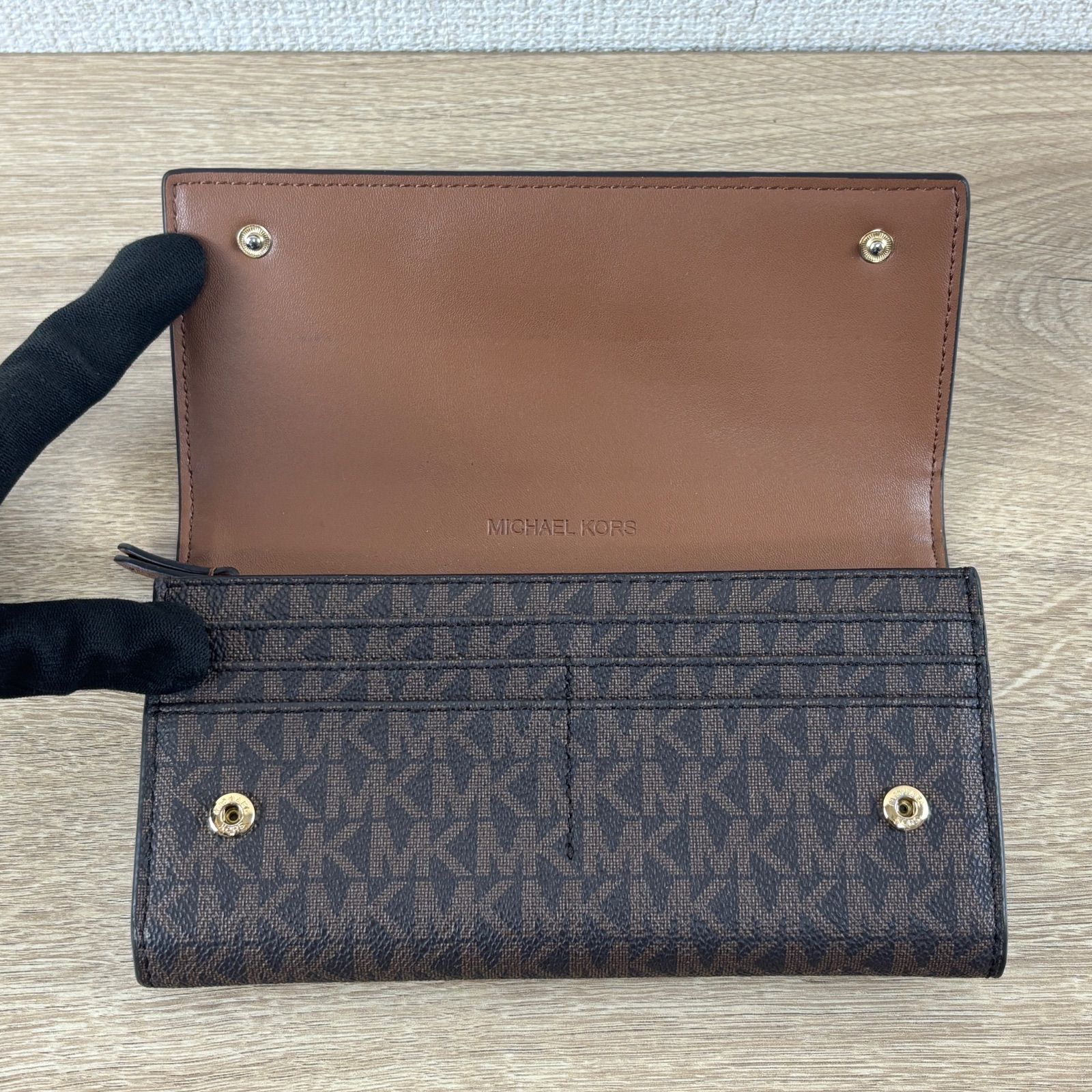 美品 MICHAEL KORS マイケルコース 長財布 フラップウォレット ロング