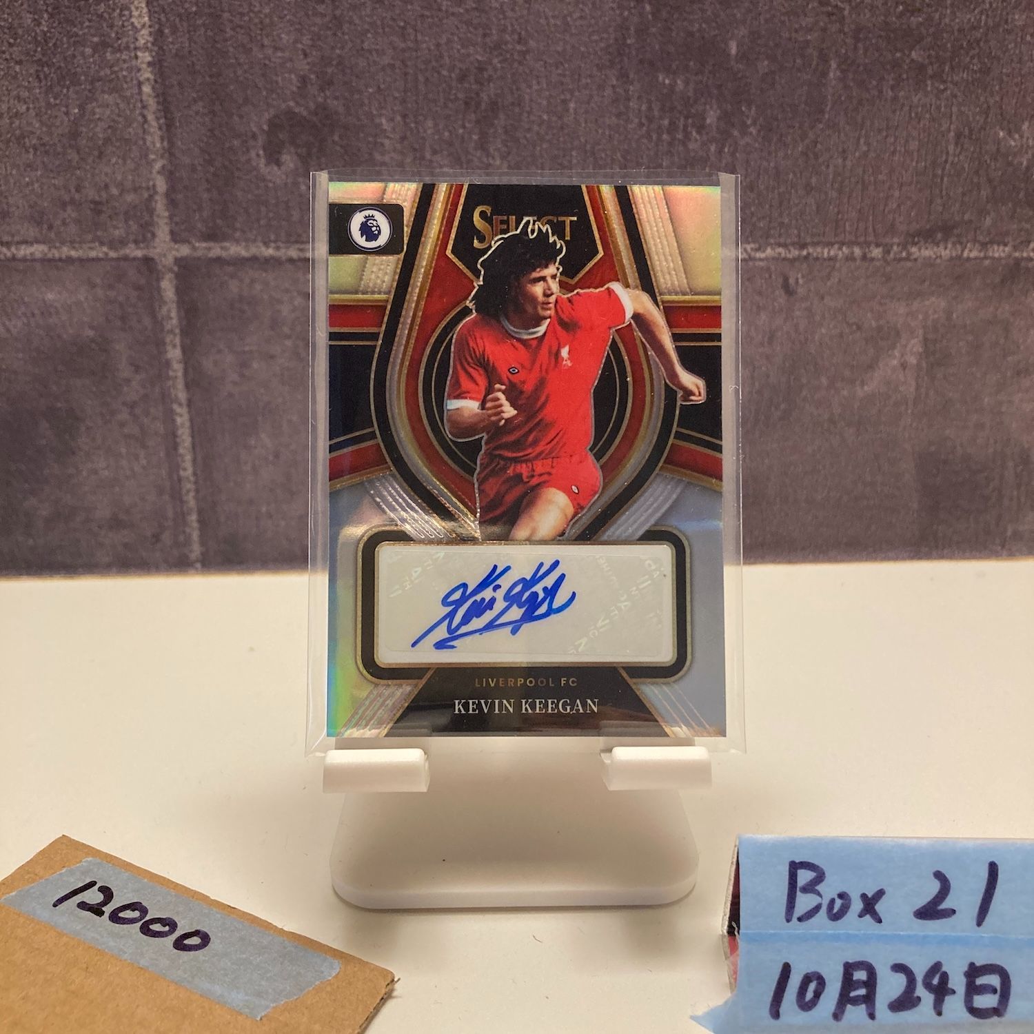 2025 23 Panini Select Premier League Kevin Keegan 直筆サインカード LIVERPOOL FC Prizm カード