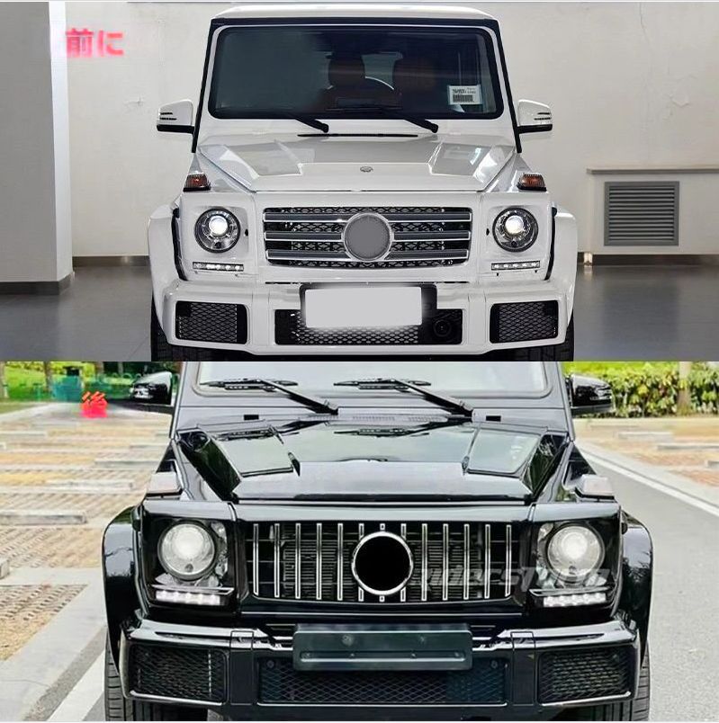 美品メルセデスGクラス W463用 GTスタイル 縦ラインフロントグリル