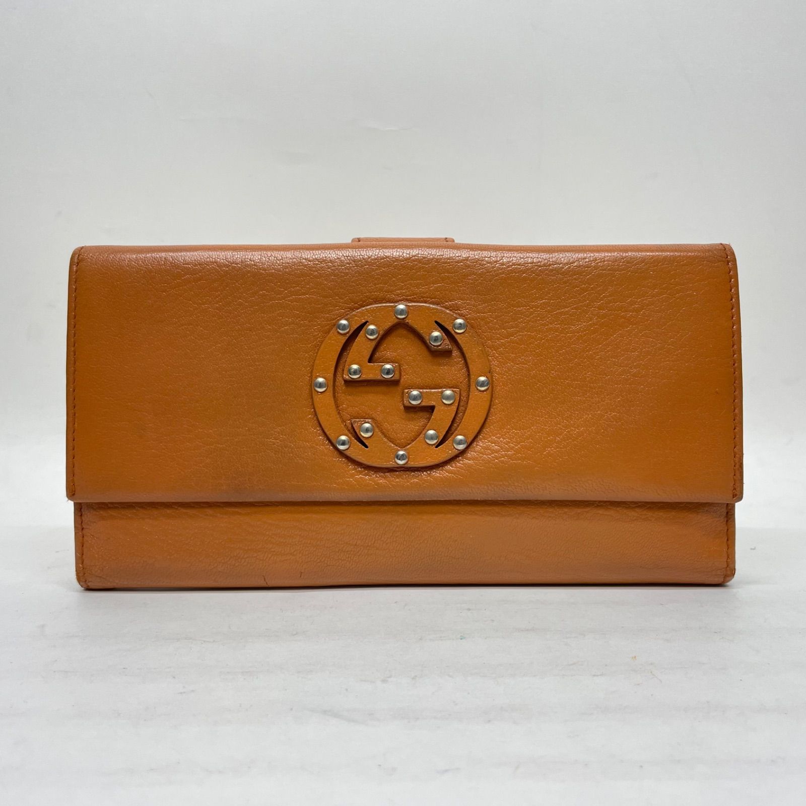 3165 GUCCI グッチ 長財布 ブラウン インターロッキング