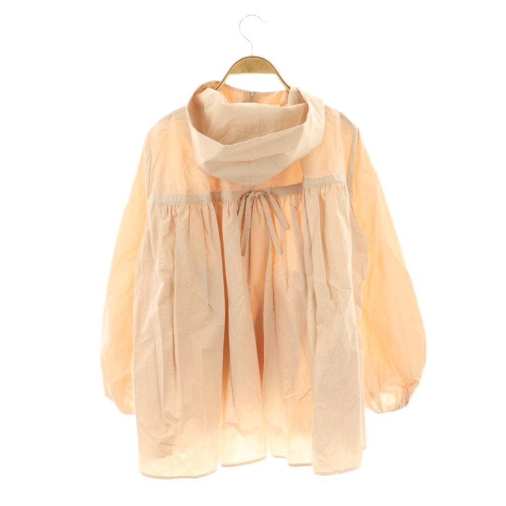 ヨリ yori バックギャザー撥水パーカー F ピンクベージュ DO OS