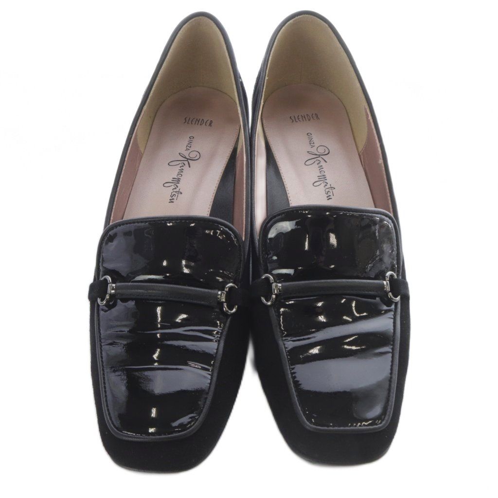 銀座かねまつ GINZA Kanematsu スエード ローファー ハイヒール 24cm