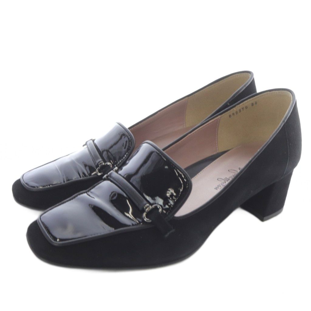 銀座かねまつ GINZA Kanematsu スエード ローファー ハイヒール 24cm