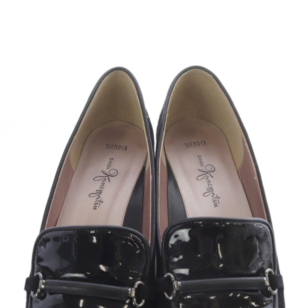 銀座かねまつ GINZA Kanematsu スエード ローファー ハイヒール 24cm