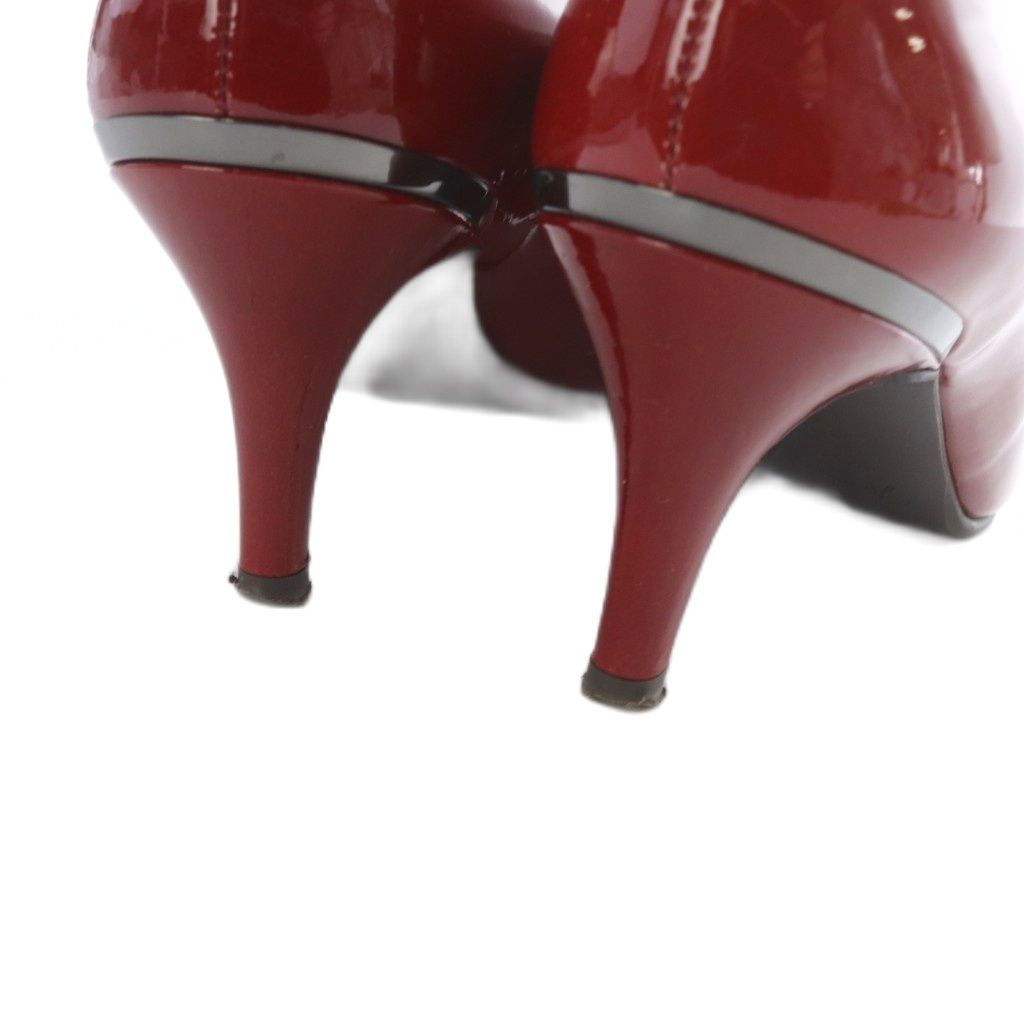 銀座かねまつ GINZA Kanematsu エナメル パンプス ピンヒール ポイン