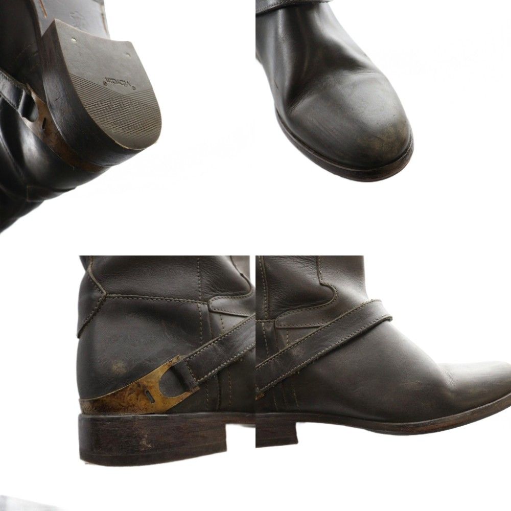 【中古】ゴールデングース GOLDEN  CHARLIE LEATHER ロングブーツ レザー 36 ダークブラウン /SS ■OS ゴールデングース GOLDEN GOOSE CHARLIE LEATHER ロングブーツ レザー