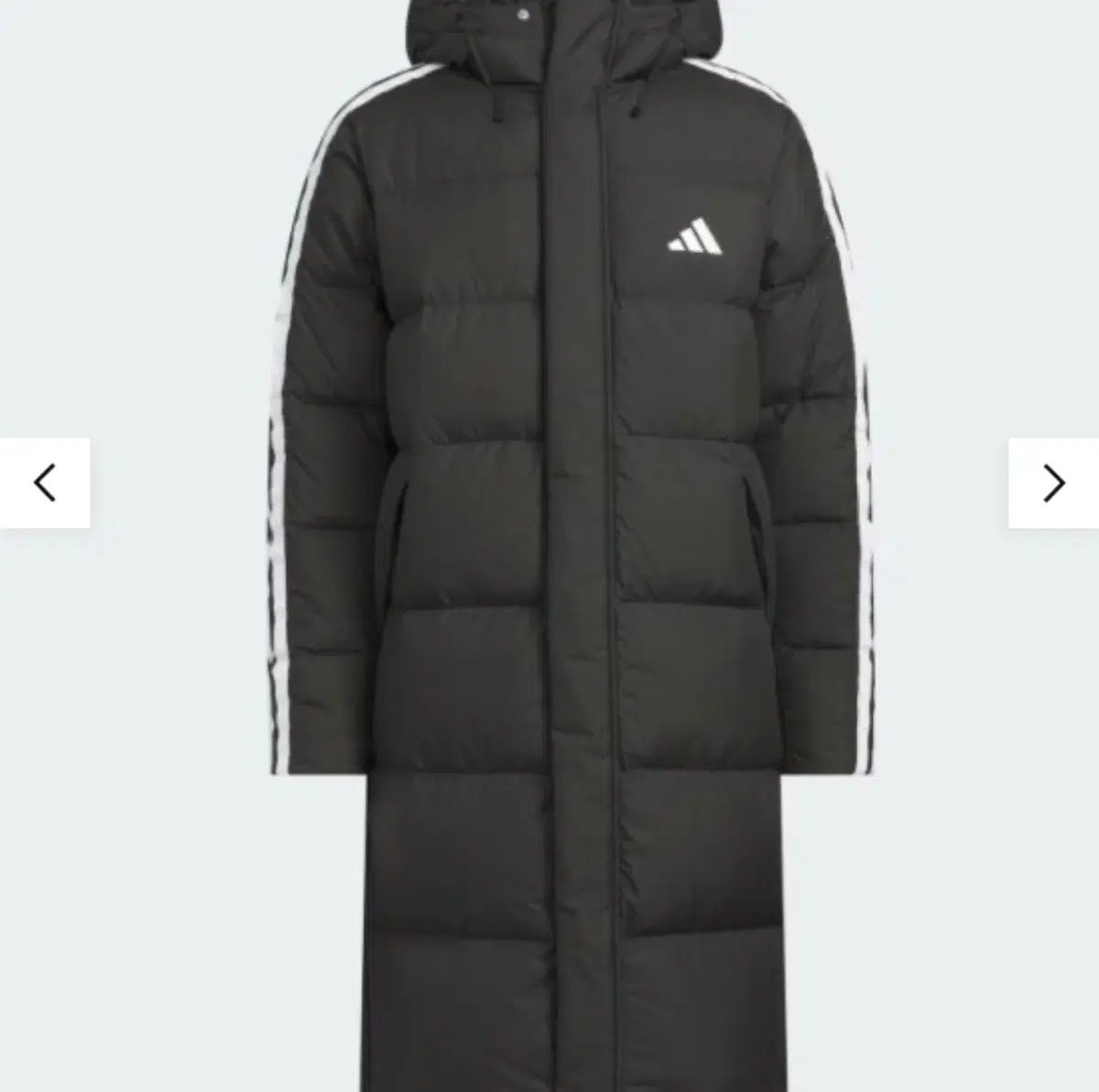 アディダス ロングダウンジャケット ブラック XL L (105 100) - メルカリ