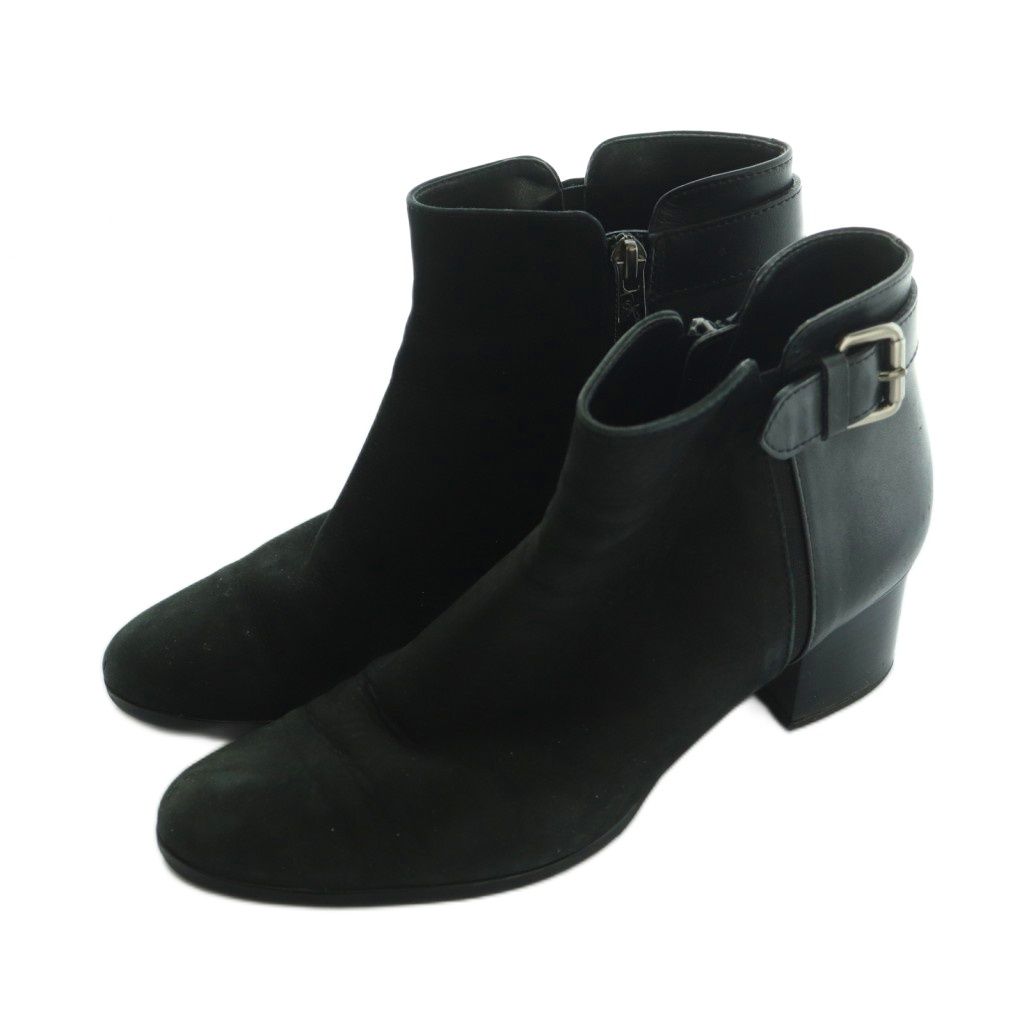 銀座かねまつ GINZA Kanematsu ショートブーツ チャンキーヒール 23.5