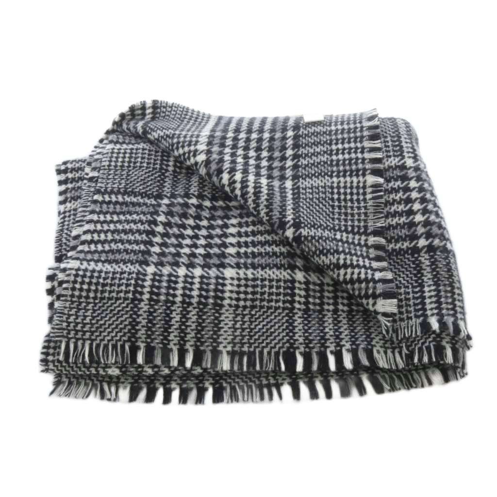 千鳥チェック大判カシミヤストール マフラー