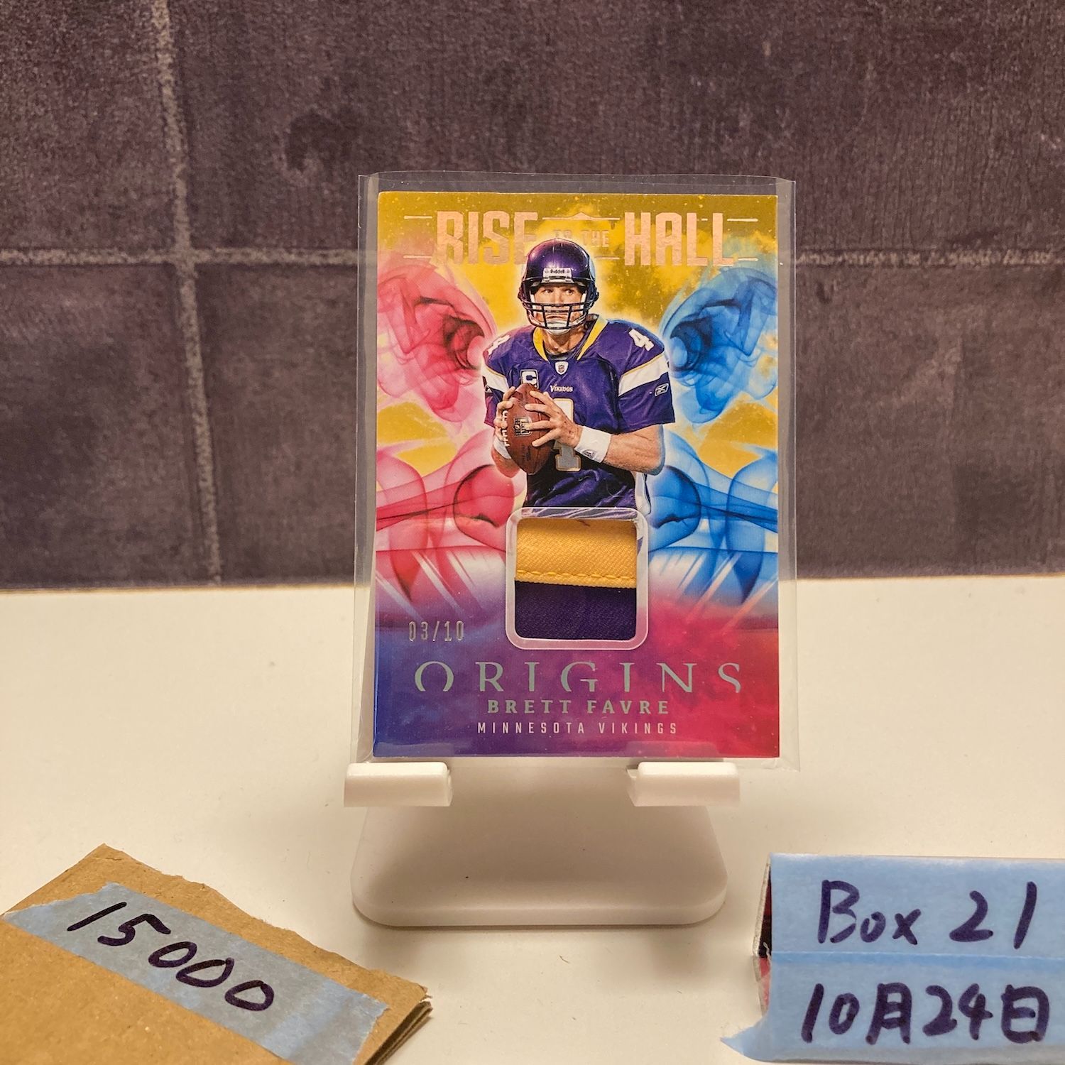 2025 Panini Origins Brett Favre 03 10 Minnesota Vikings Rise To The Hall パッチ カード