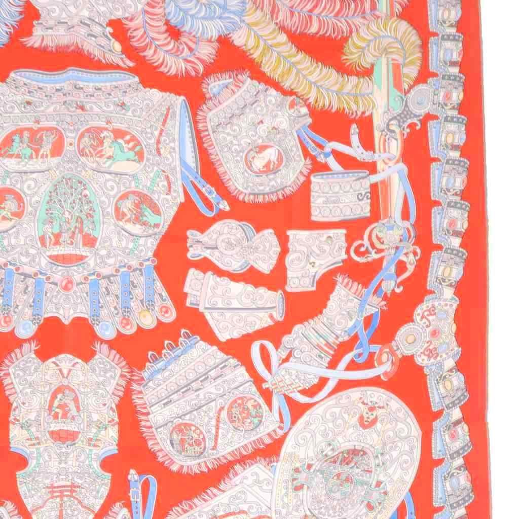  エルメス HERMES カレ90 sous le gide de mars 軍神マルス スカーフ ピンク バンダナ スカーフ 小物