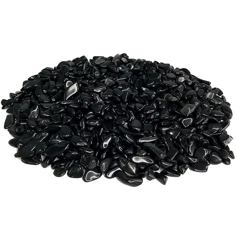 新品】 hibikurasu ブラックオニキス 六角柱 さざれ石 浄化セット 黒