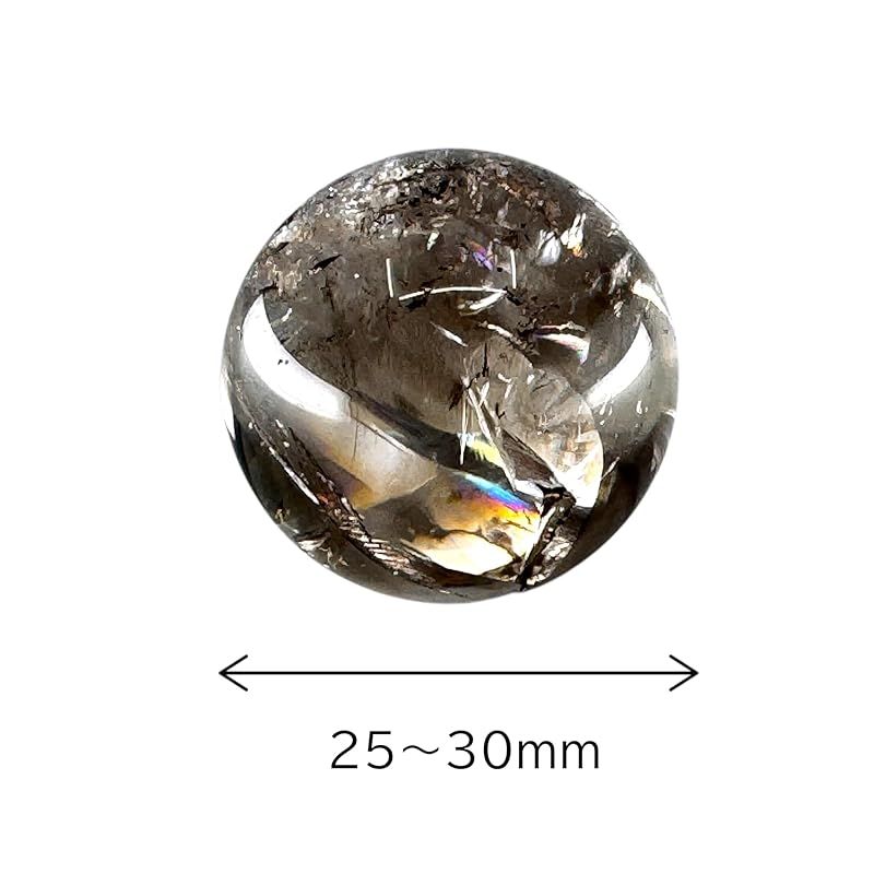 新品】 [神々の贈り物] 虹入り天然灰水晶球【クリスタルスフィア