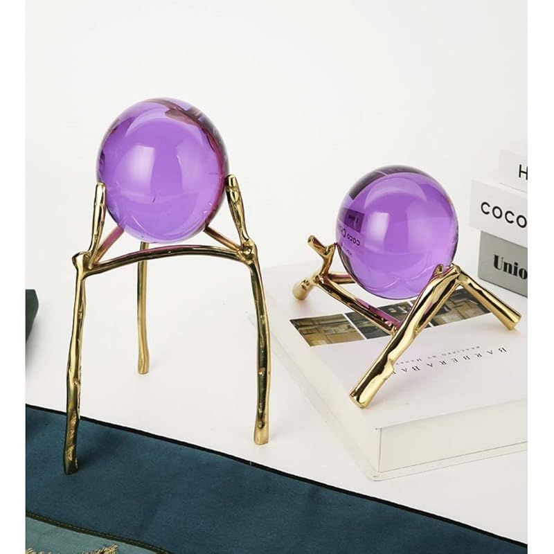 新品】 水晶玉 クリスタルボール 50mm-120mm パープル アメジスト K9