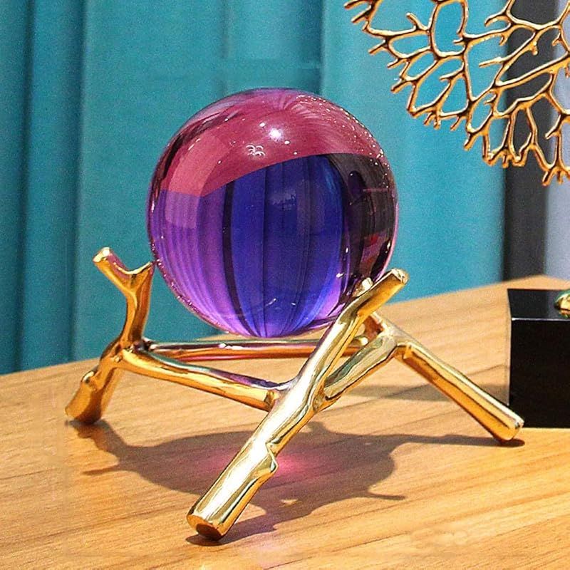 新品】 水晶玉 クリスタルボール 50mm-120mm パープル アメジスト K9