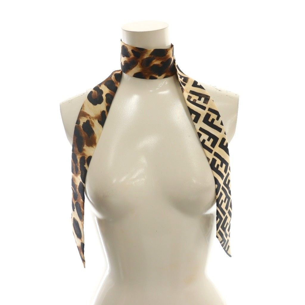 フェンディ FENDI ラッピー Wrappy スカーフ FFロゴ レオパード柄