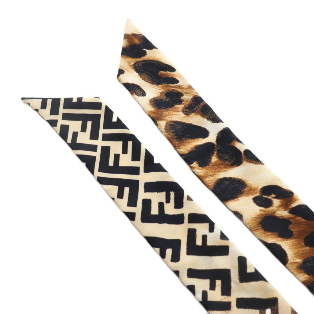 フェンディ FENDI ラッピー Wrappy スカーフ FFロゴ レオパード柄