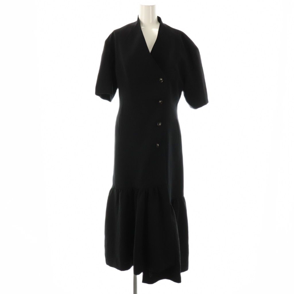アキラナカ AKIRA NAKA × Waltz 24 SS Wide Shoulder Dress ワンピース ロング 1 ブラック ES OS