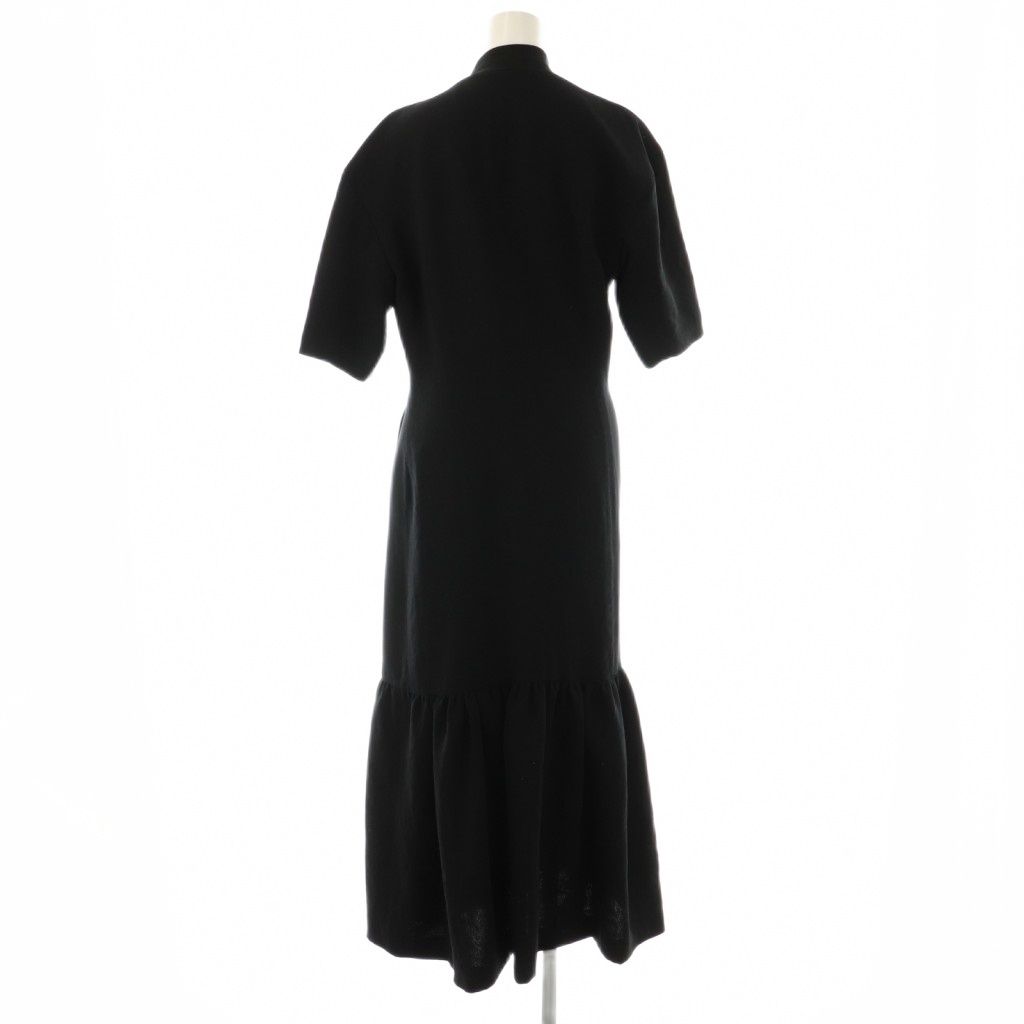 アキラナカ AKIRA NAKA × Waltz 24 SS Wide Shoulder Dress ワンピース ロング 1 ブラック ES OS