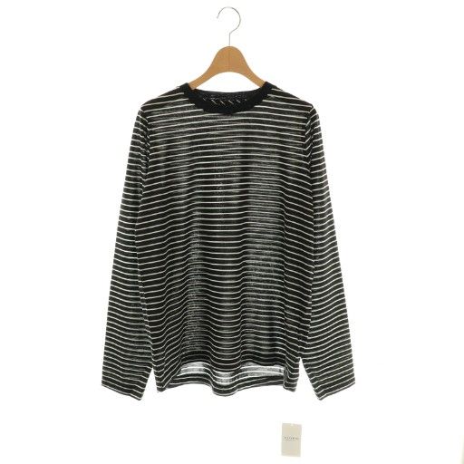 ミューズ ドゥーズィエム クラス MUSE de Deuxieme Classe 25 AW Primewool jersey Tシャツ カットソー 長袖 ボーダー ブラック ホワイト ES OS