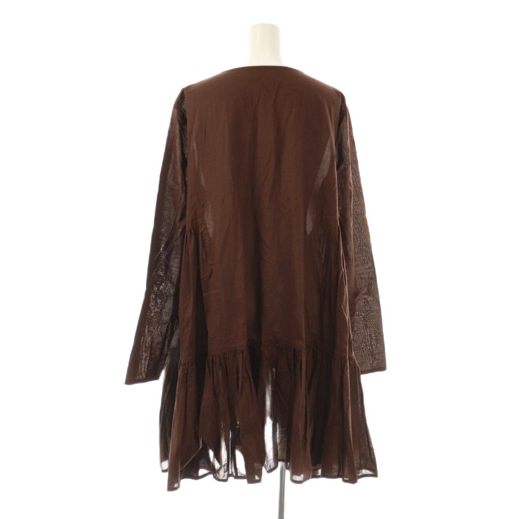 マーレット Merlette トゥモローランド別注 コットンフロントボタンティアードワンピース ブラウン ES OS