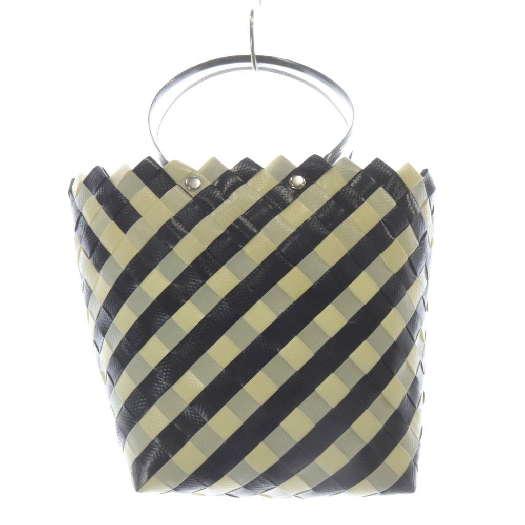 マルニ MARNI MARKET TAHA BAG バッグ ハンドバッグ アイボリー 黒