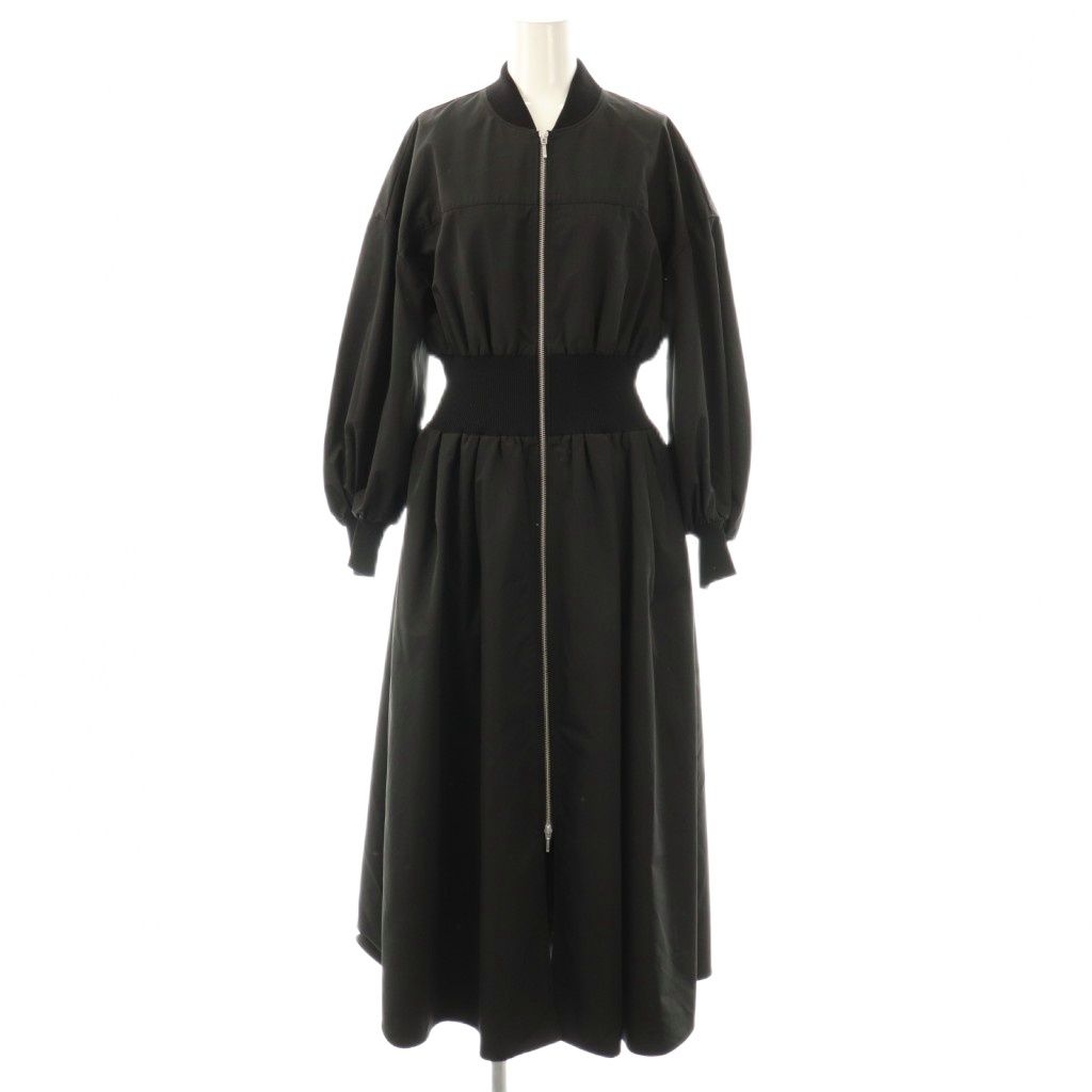 アルアバイル allureville 25 AW ボンバーワンピース ロング 2 ブラック ES OS SH