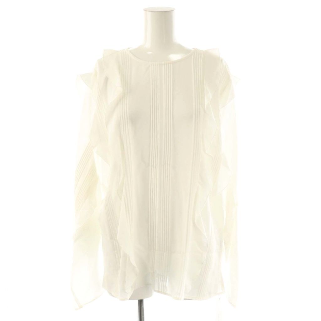 アドーア ADORE タンブラーローンブラウス フリル 38 ホワイト /ES