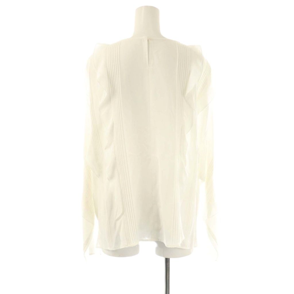 アドーア ADORE タンブラーローンブラウス フリル 38 ホワイト ES OS SH