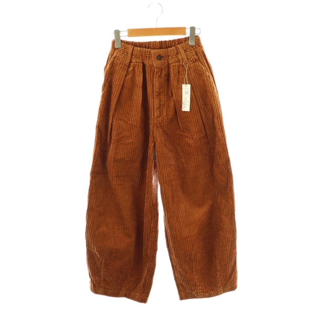 ハーベスティ 25 AW ビッグコーデュロイサーカスパンツ ワイド タック 2 ブラウン CX OS SH