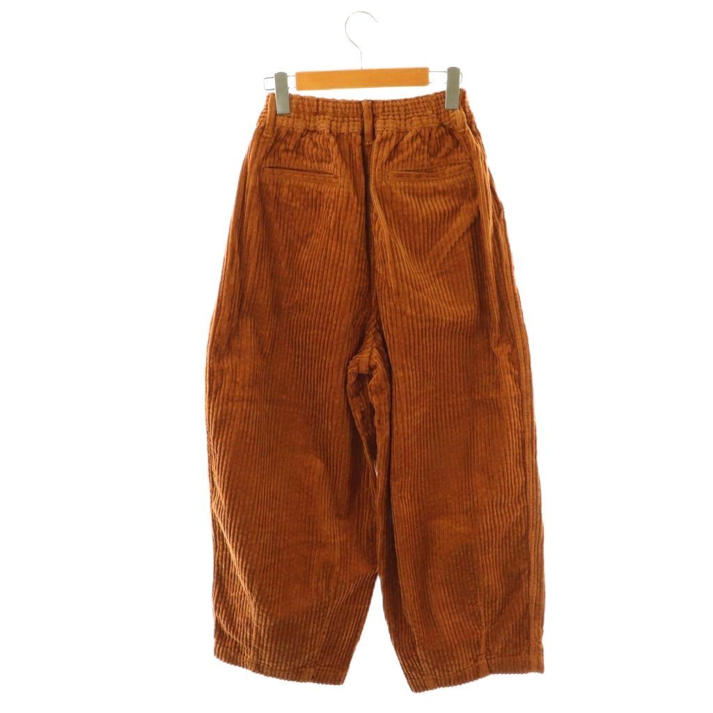 ハーベスティ 25 AW ビッグコーデュロイサーカスパンツ ワイド タック 2 ブラウン CX OS SH
