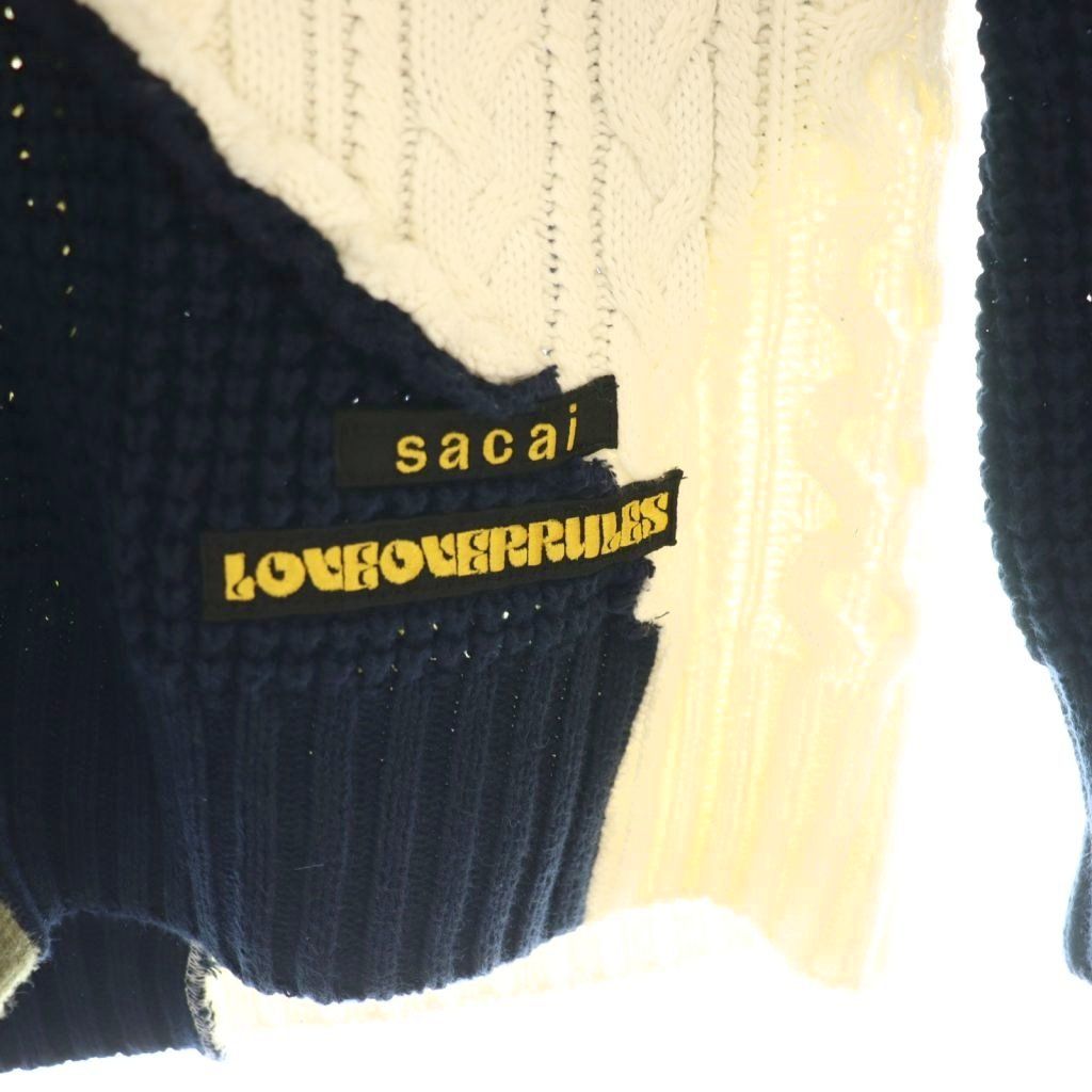 サカイ sacai Hank Willis Thomas パッチワークニット セーター プル