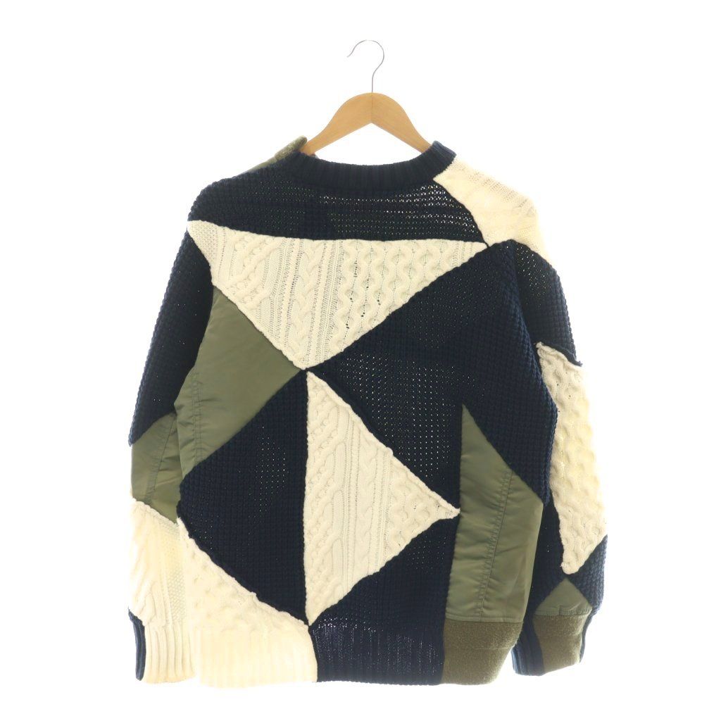 サカイ sacai Hank Willis Thomas パッチワークニット セーター プル