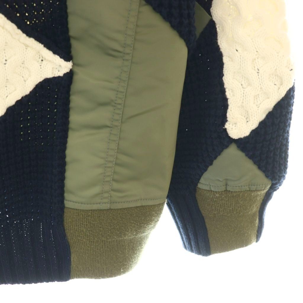 サカイ sacai Hank Willis Thomas パッチワークニット セーター プル