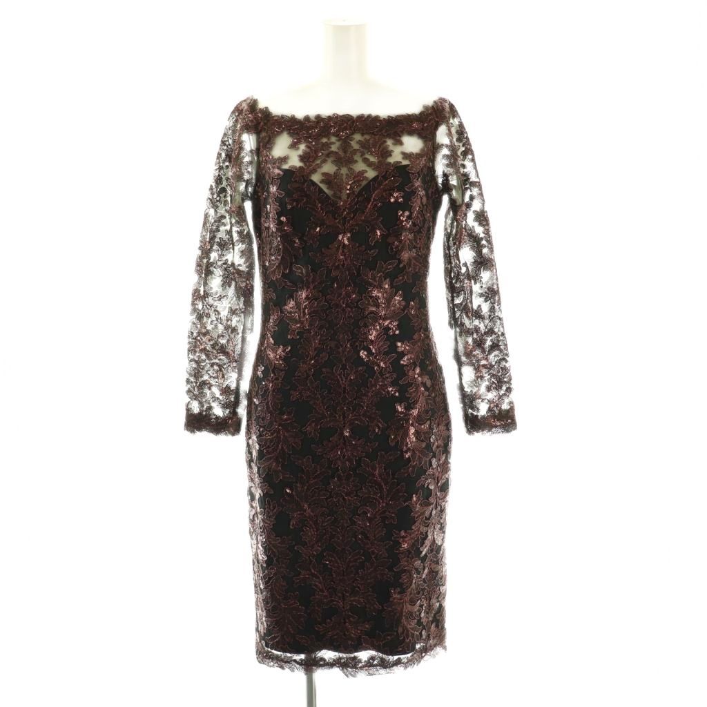 タダシショージ TADASHI SHOJI オフショルダー レースドレス チュール